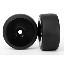 Ruedas montadas pegadas plato negro slicks S1 traseras Traxxas TRX6473