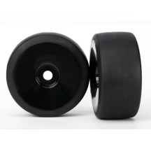 Ruedas montadas pegadas plato negro slicks S1 delanteras Traxxas TRX6475