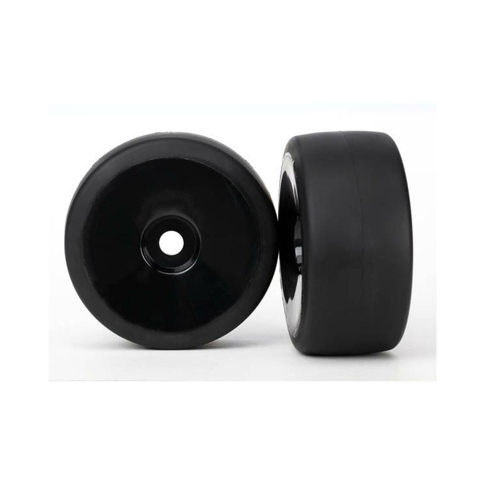 Ruedas montadas pegadas plato negro slicks S1 delanteras Traxxas TRX6475 Ruedas montadas pegadas plato negro slicks S1 delanteras Traxxas TRX6475