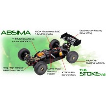 Absima - 1:8 Buggy STOKE V2 green 4S RTR AB13100G