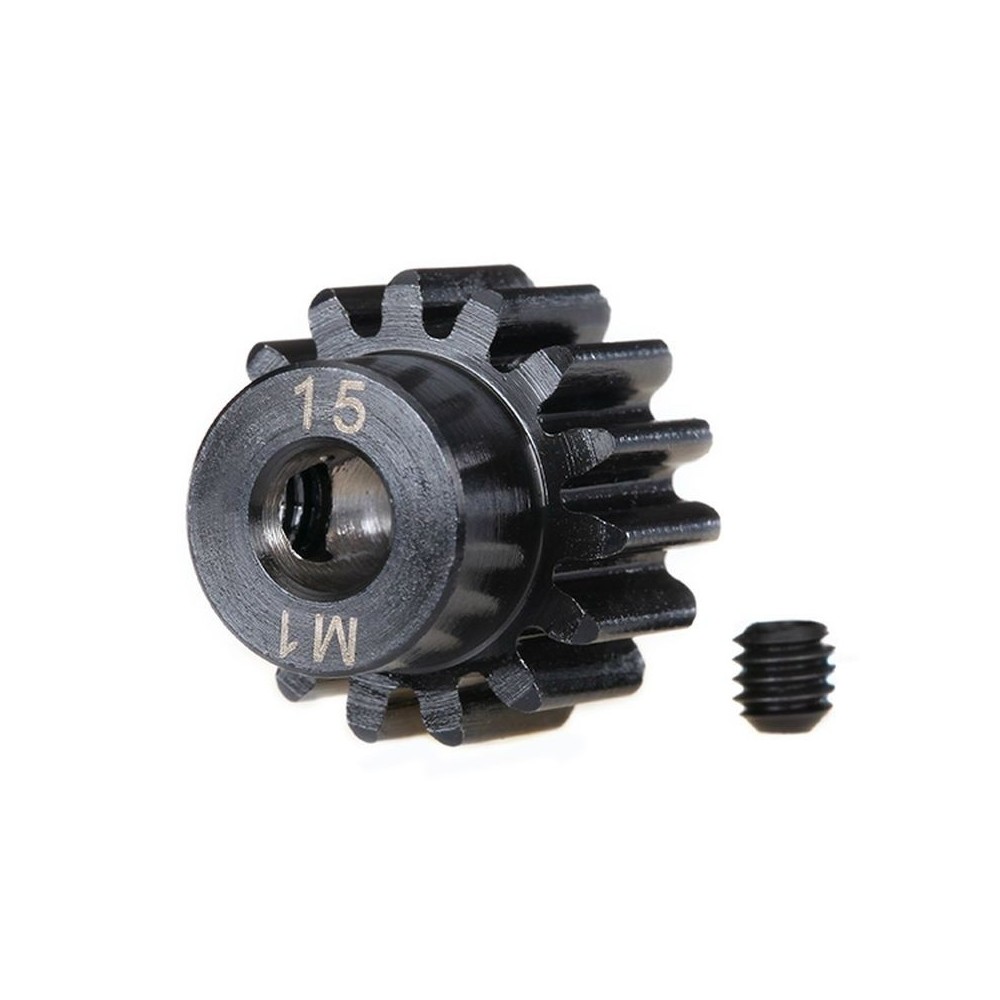 Traxxas Gear 15-t pinion (machined) (1.0 metric pitch) (fits 5mm shaft) TRX6487R Traxxas Gear 15-t pinion (machined) (1.0 metric pitch) (fits 5mm shaft) TRX6487R