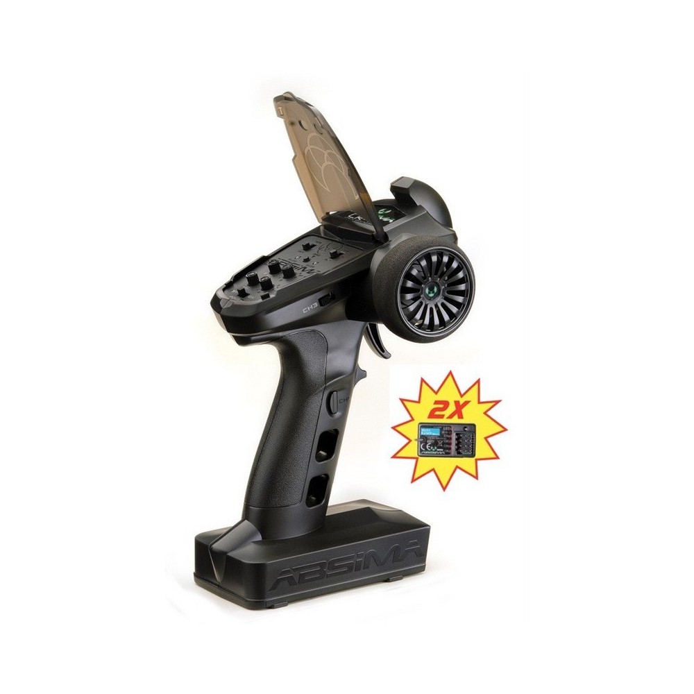 Absima - 4-Channel Radio 2.4Ghz CR4S incl. 2 Receiver 2000103 Absima - 4-Channel Radio 2.4Ghz CR4S incl. 2 Receiver 2000103