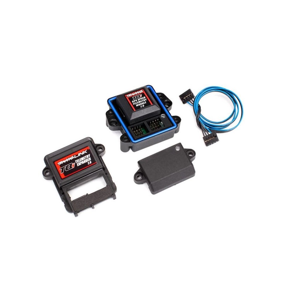 Kit completo expansor telemetría 2.0 y módulo GPS 2.0 sistema TQi Traxxas TRX6553X Kit completo expansor telemetría 2.0 y módulo GPS 2.0 sistema TQi Traxxas TRX6553X