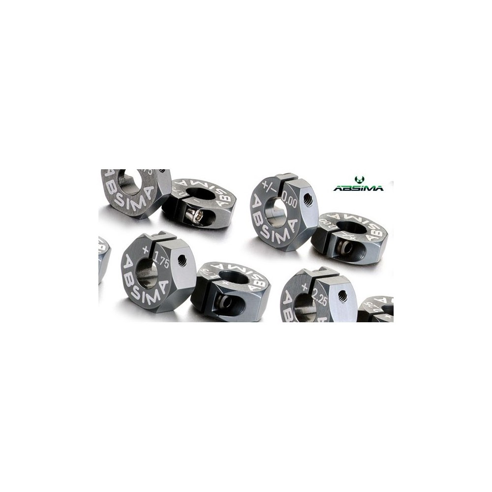 Bujes de rueda Absima - Aluminio 7075 T6 offset 0mm 1:10 2560011 Bujes de rueda Absima - Aluminio 7075 T6 offset 0mm 1:10 2560011