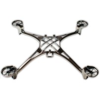 Bastidor principal cromo negro con tornillos autorroscantes dron Alias Traxxas TRX6623X