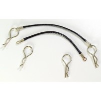 Absima - Body Clips 1:10 with Rope, black 2440025