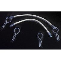 Absima - Body Clips 1:10 with Rope, silver 2440026