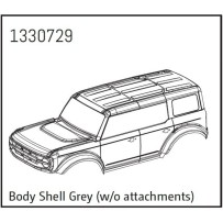 Absima - Body Shell grey w/o attachments - BronX 1330729