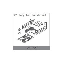 Absima - Body Shell Set - Metallic-Red 1230827