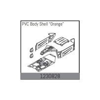 Absima - Body Shell Set - Orange 1230828