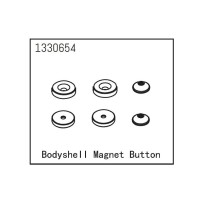 Absima - Bodyshell Magnet Button - Yucatan 1330654