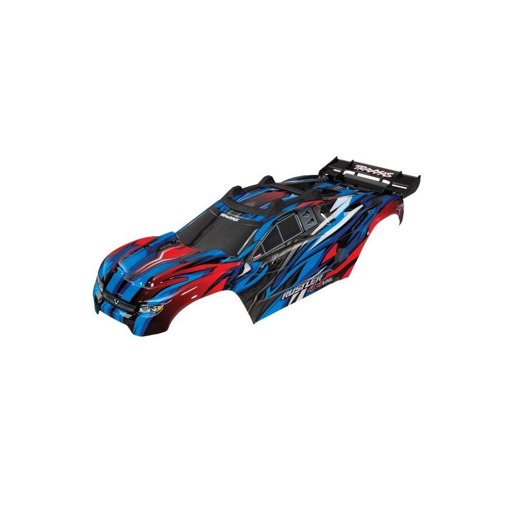 Carrocería Traxxas Rustler 4x4 VXL azul con parrilla, ventanas y calcas instaladas – TRX6717A Carrocería Traxxas Rustler 4x4 VXL azul con parrilla, ventanas y calcas instaladas – TRX6717A