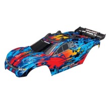 Carrocería Rustler 4x4 VXL roja con ventanas y gráficos Traxxas TRX6717R