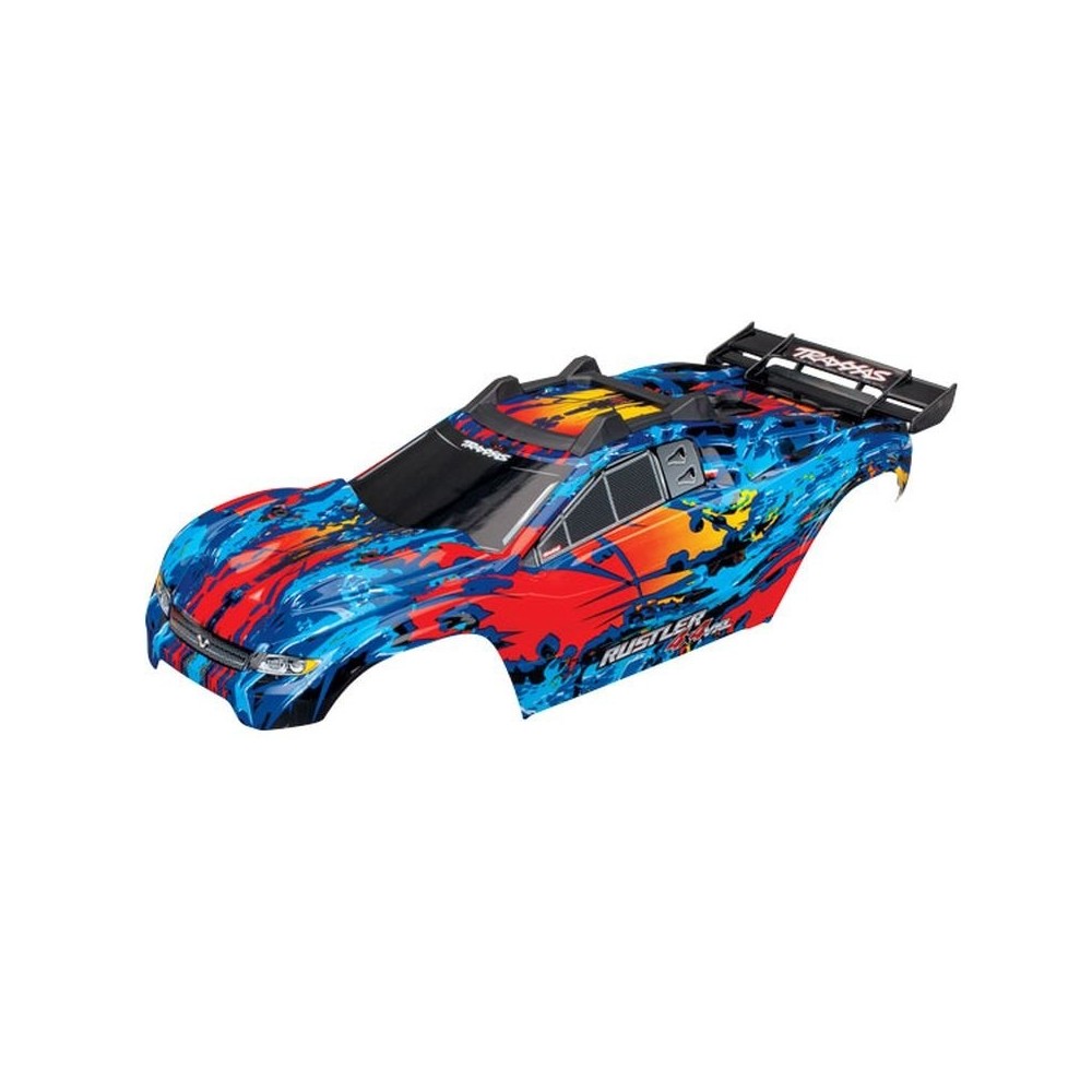 Carrocería Rustler 4x4 VXL roja con ventanas y gráficos Traxxas TRX6717R Carrocería Rustler 4x4 VXL roja con ventanas y gráficos Traxxas TRX6717R