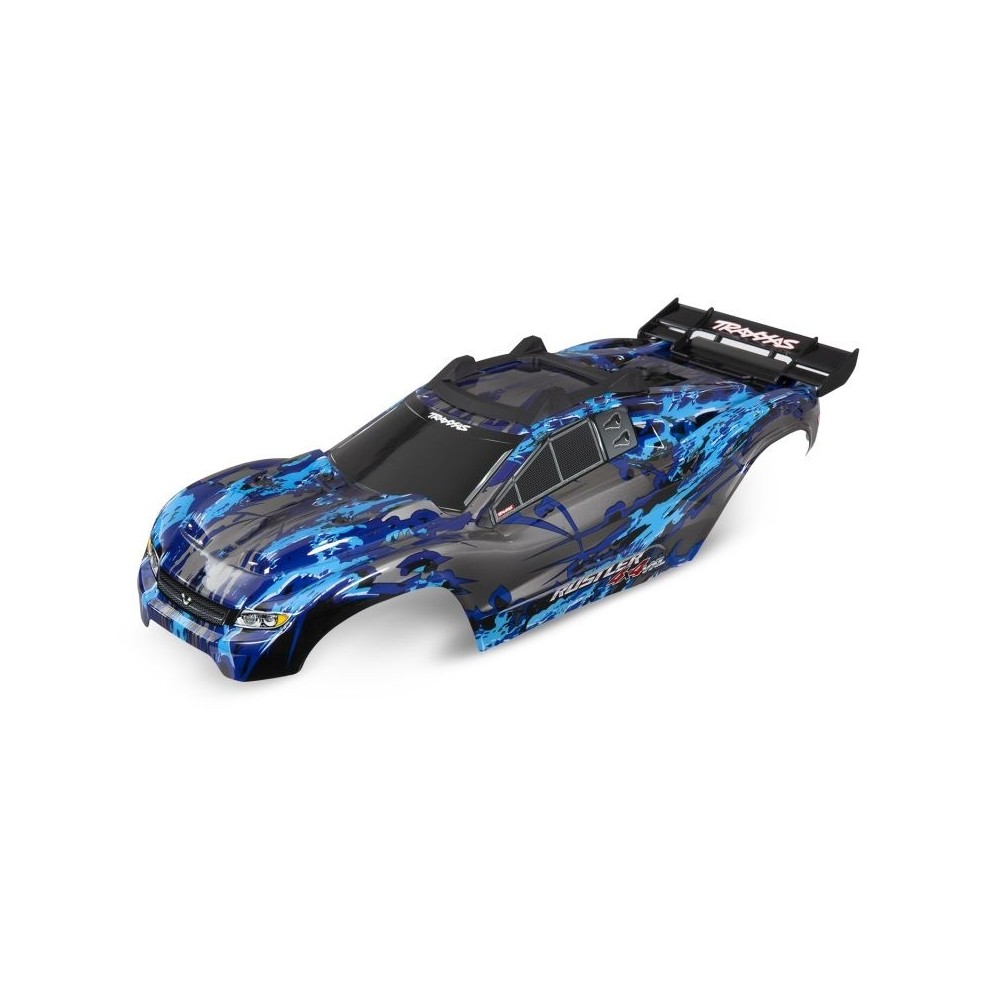 Carrocería Traxxas Rustler 4x4 plateada con parrilla, ventanas y calcas instaladas – TRX6717X Carrocería Traxxas Rustler 4x4 plateada con parrilla, ventanas y calcas instaladas – TRX6717X