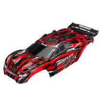Carrocería Rustler 4x4 roja con ventanas y gráficos Traxxas TRX6718