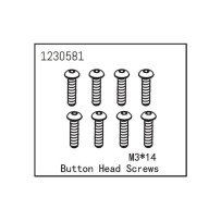 Absima - Button Head Screw M3x14 1230581