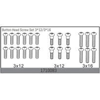 Absima - Button Head Screw Set 3x12/3x16 1710083