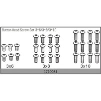Absima - Button Head Screw Set 3x6/3x8/3x10 1710081