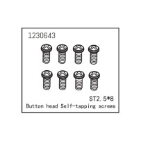 Absima - Button Head Screws - Selftapping M2.5*8 1230643