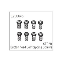 Absima - Button Head Screws - Selftapping M3*8 1230645