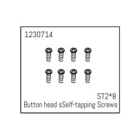 Absima - Button head Self-tapping screws ST2*8 1230714
