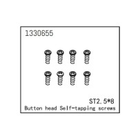 Absima - Button Head self-tapping Screws ST2.5x8 1330655