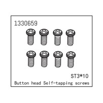 Absima - Button Head self-tapping Screws ST3x10 1330659