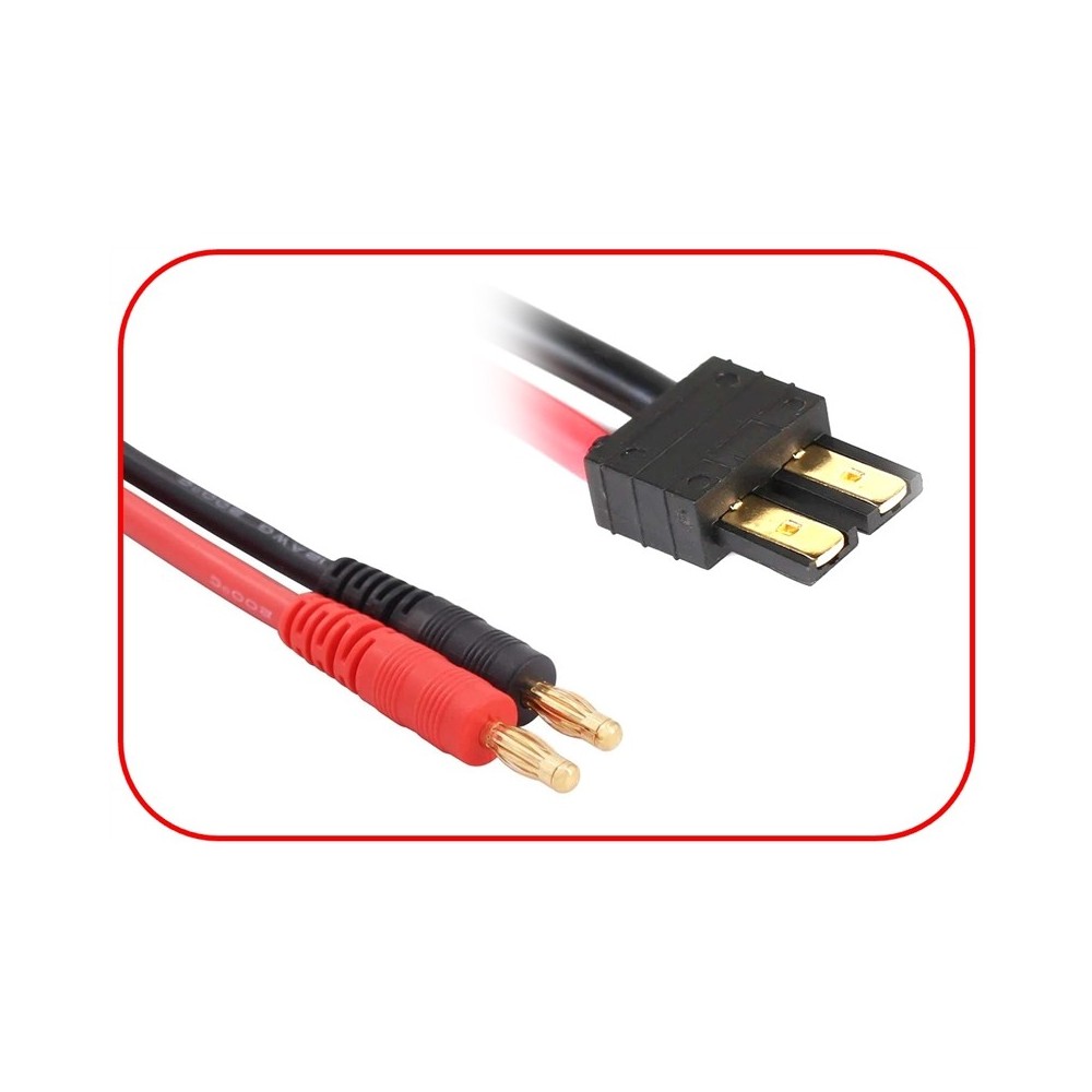 Absima - Charging Cable 4mm Bullet Plug suitable for Traxxas 300mm 3040071 Absima - Charging Cable 4mm Bullet Plug suitable for Traxxas 300mm 3040071