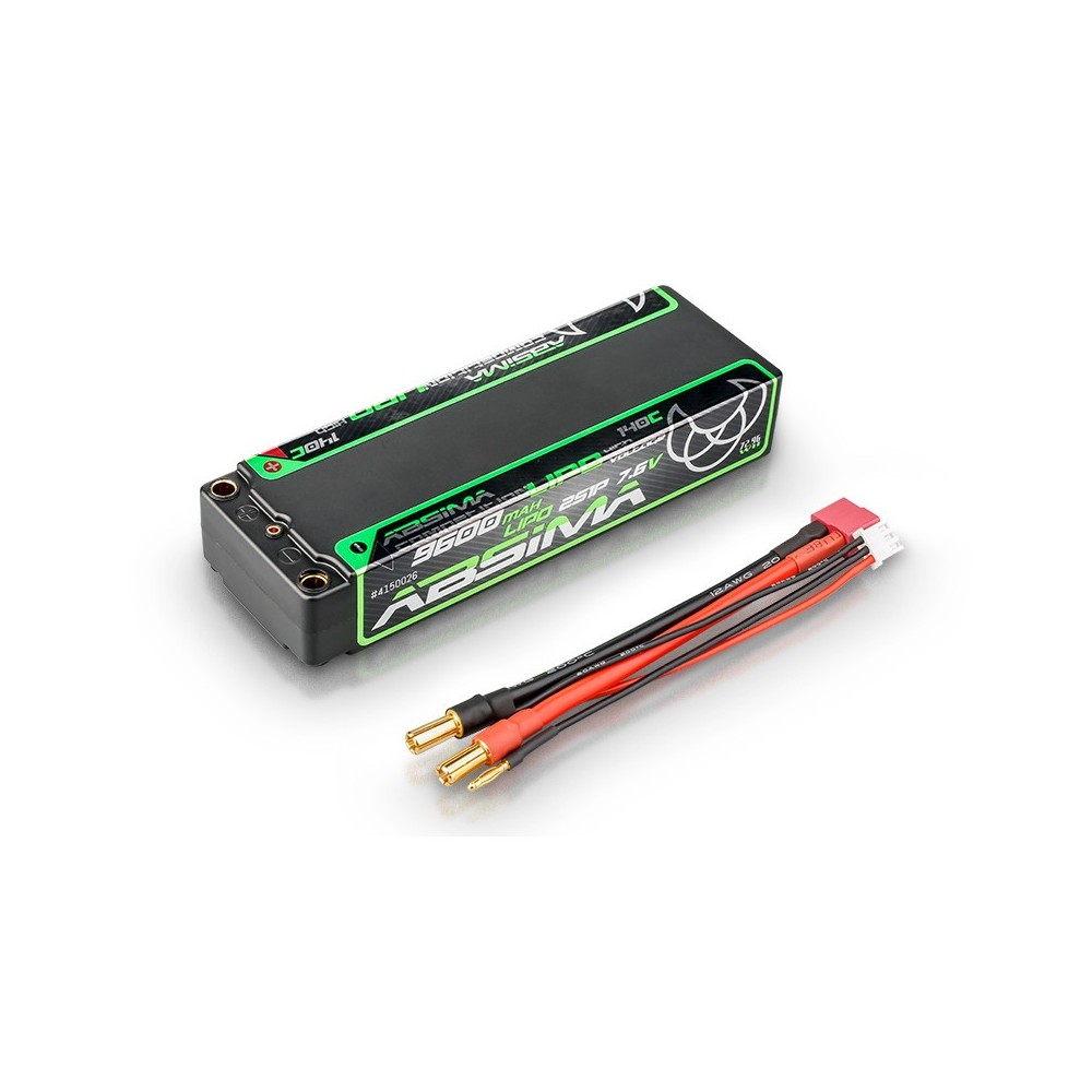 Absima - Competition LiPo HV 140C 2S1P HC 9600mAh 5mm 4150026 Absima - Competition LiPo HV 140C 2S1P HC 9600mAh 5mm 4150026