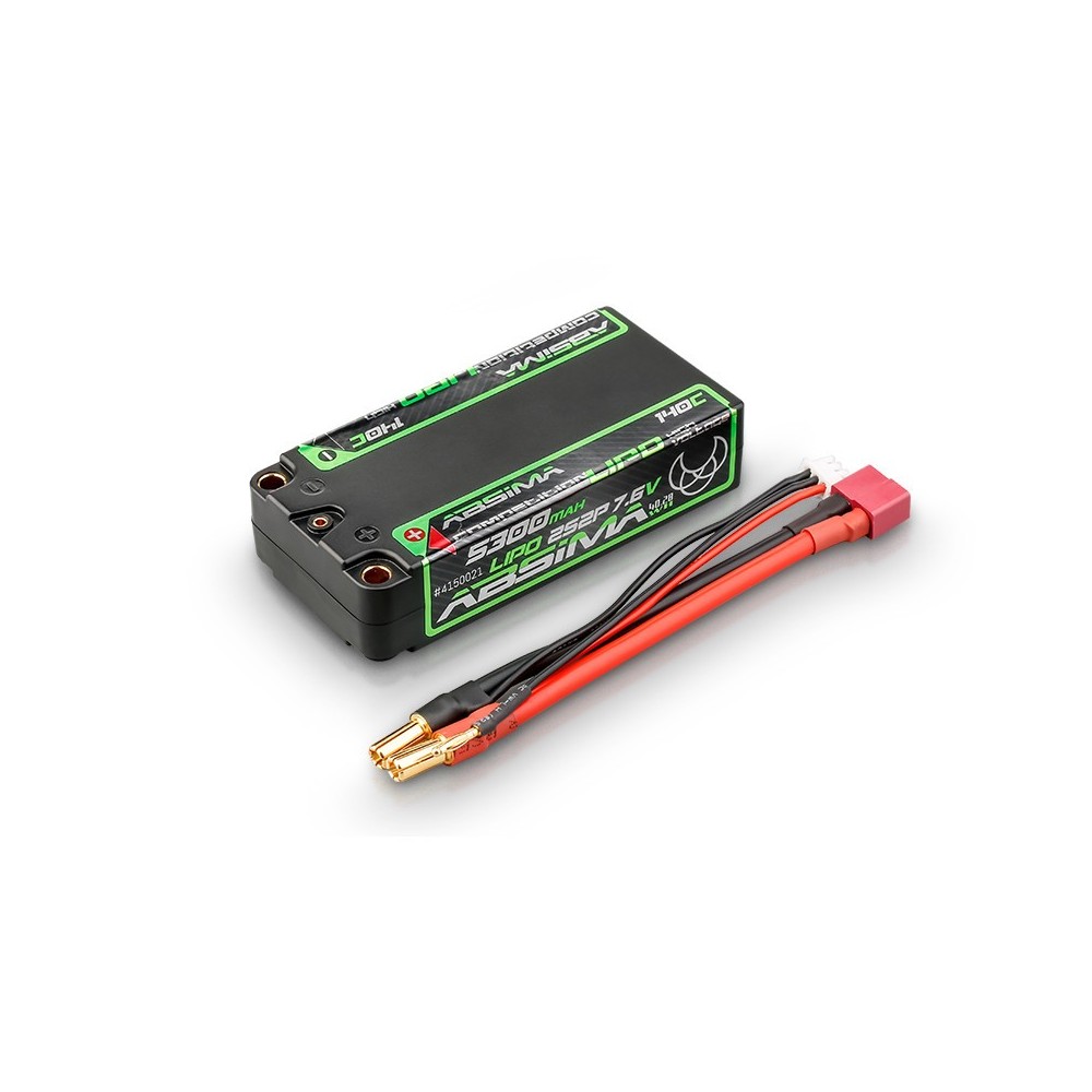 Absima - Competition Shorty LiPo HV 140C 2S2P HC 5300mAh 5mm 4150021 Absima - Competition Shorty LiPo HV 140C 2S2P HC 5300mAh 5mm 4150021