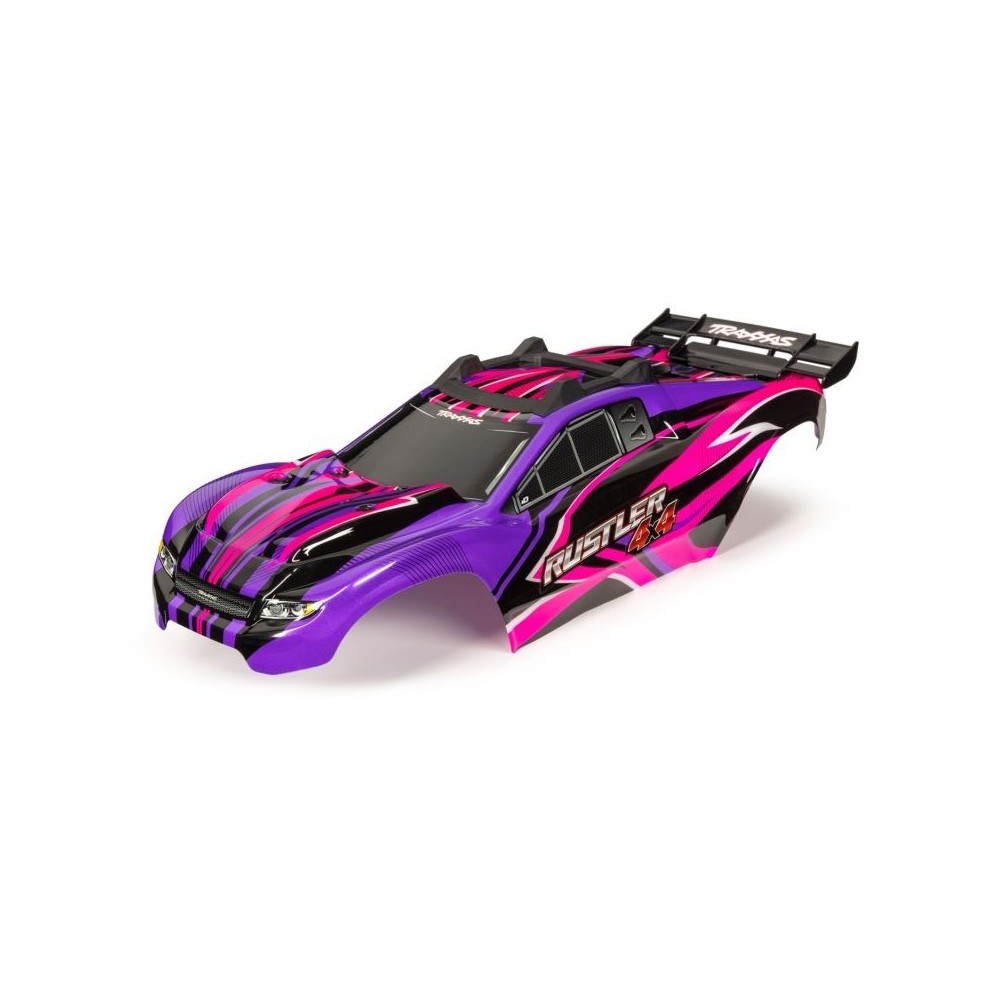 Carrocería Rustler 4x4 rosa y púrpura con adhesivos Traxxas TRX6734P Carrocería Rustler 4x4 rosa y púrpura con adhesivos Traxxas TRX6734P