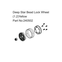 Absima - Deep Star Bead Lock Wheel Yellow HBP240502