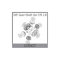 Absima - Diff. Gear + Shaft Set F/R 1:8 1330427