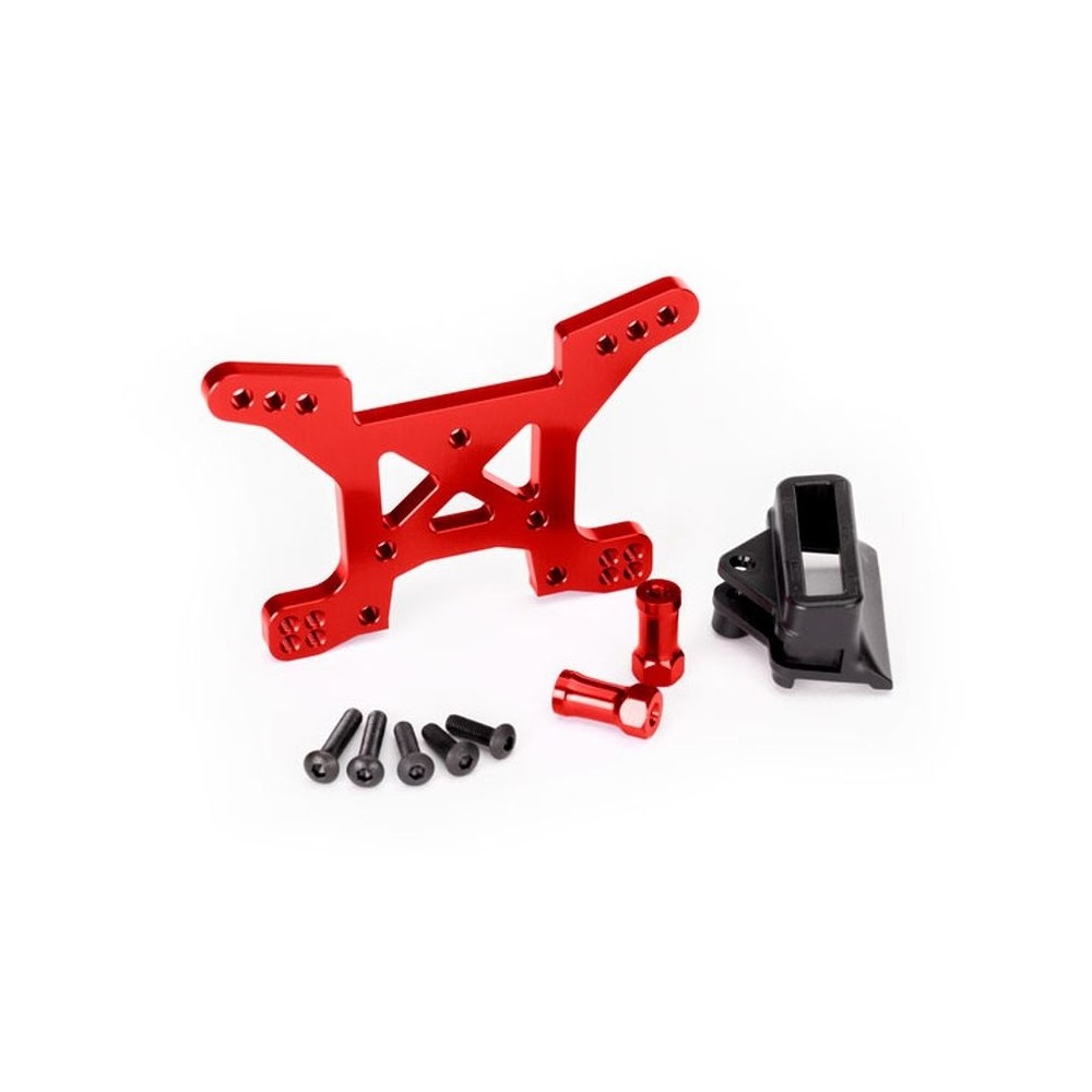 Torre de amortiguador delantero de aluminio anodizado rojo Traxxas TRX6739R