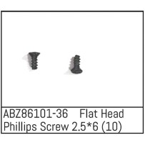 Absima - Flat Head Phillips Screw 2.5x6 - Mini AMT 10 ABZ86101-36