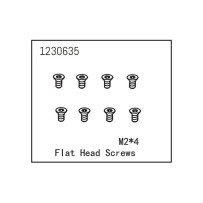 Absima - Flat Head Screw M2x4 1230635
