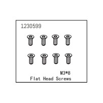 Absima - Flat Head Screw M3x8 1230599