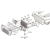 Absima - Front grille with screw plug Sherpa CR3.4 1230721