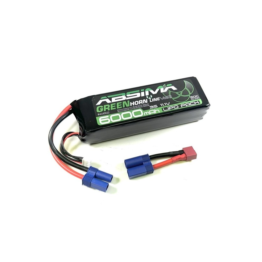 Absima - Greenhorn Vol.2 LiPo 3S 11,1V-50C 6000 SC EC5/T-Plug 4140022 Absima - Greenhorn Vol.2 LiPo 3S 11,1V-50C 6000 SC EC5/T-Plug 4140022