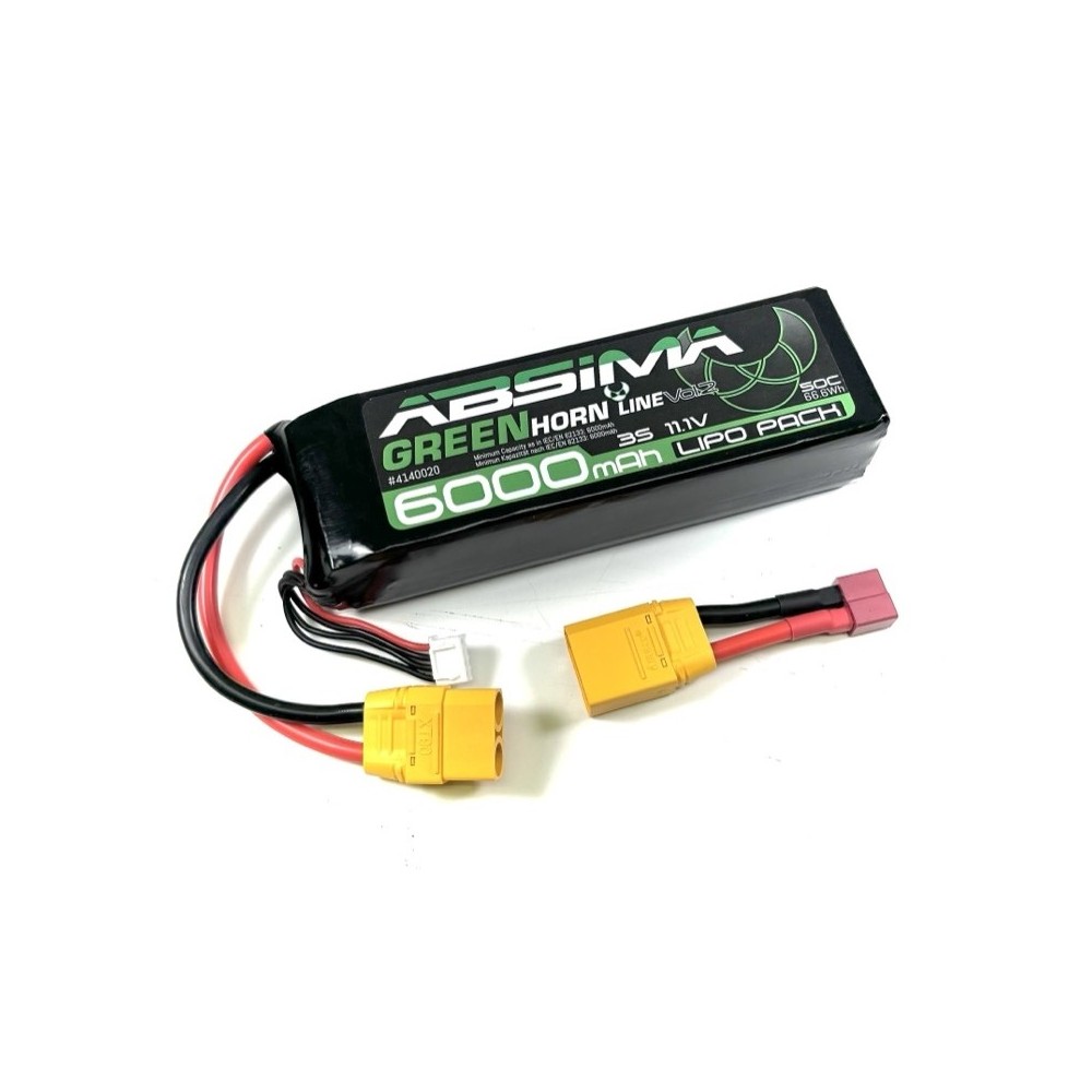 Absima - Greenhorn Vol.2 LiPo 3S 11,1V-50C 6000 SC XT90/T-Plug 4140020 Absima - Greenhorn Vol.2 LiPo 3S 11,1V-50C 6000 SC XT90/T-Plug 4140020