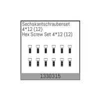 Absima - Hex Screw Set 4*12 1330315