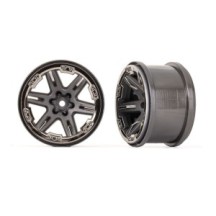 Traxxas Wheels rxt 2.8 (charcoal gray black chrome) (2) TRX6772-BLKCR
