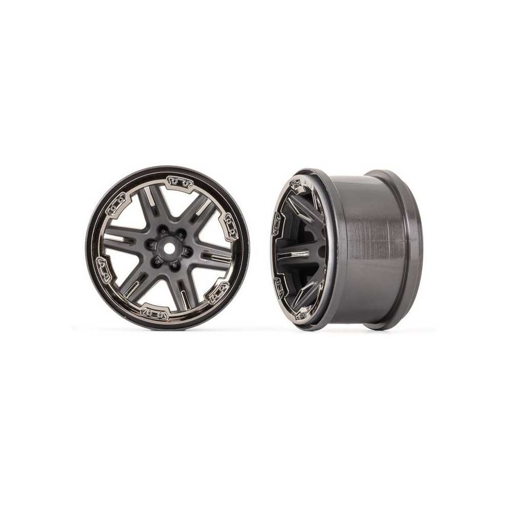 Traxxas Wheels rxt 2.8 (charcoal gray black chrome) (2) TRX6772-BLKCR Traxxas Wheels rxt 2.8 (charcoal gray black chrome) (2) TRX6772-BLKCR