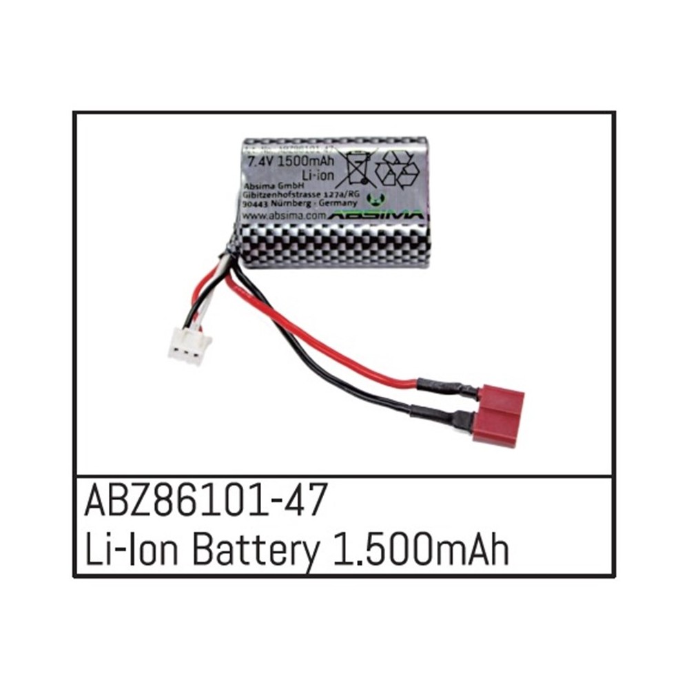 Bateria Li-ion Absima 1.500mAh Mini AMT ABZ86101-47 Bateria Li-ion Absima 1.500mAh Mini AMT ABZ86101-47