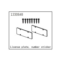 Absima - License Plate and Sticker - Yucatan 1330648