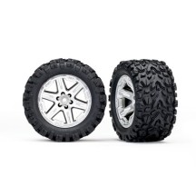 Ruedas Traxxas 2.8” Talon montadas y pegadas con llantas RXT Satin Chrome – TRX6774R