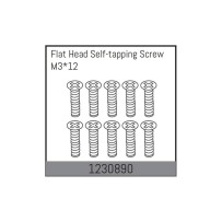 Absima - M3x12 Flat Head Self-tapping Screw Set 1230890