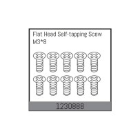 Absima - M3x8 Flat Head Self-tapping Screw Set 1230888