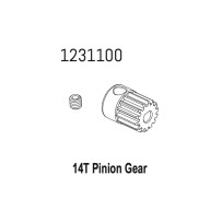 Absima - Metal Pinion Gear 14T-M0.6 CR4.4 1231100